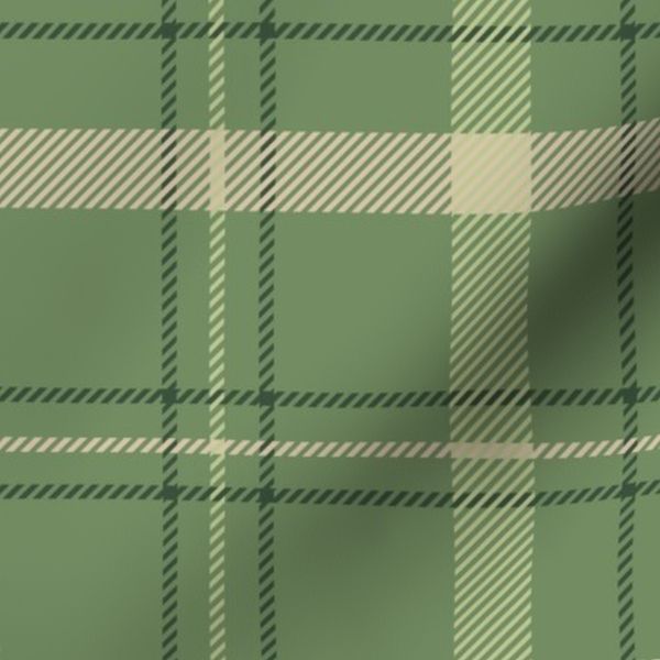 Tweed plaid green and tan