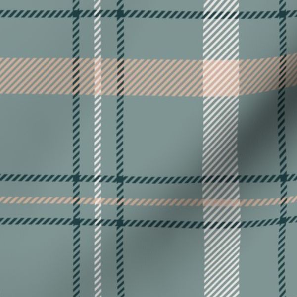Sage blue neutral fall plaid