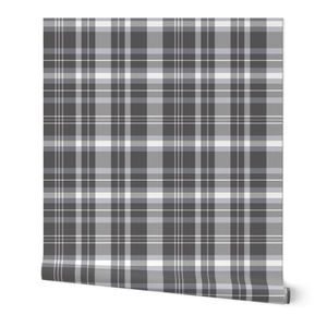 Plaid neutral gray
