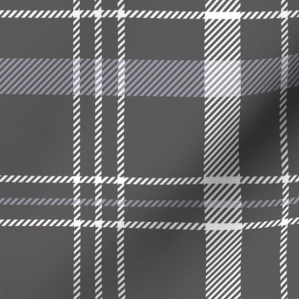 Plaid neutral gray