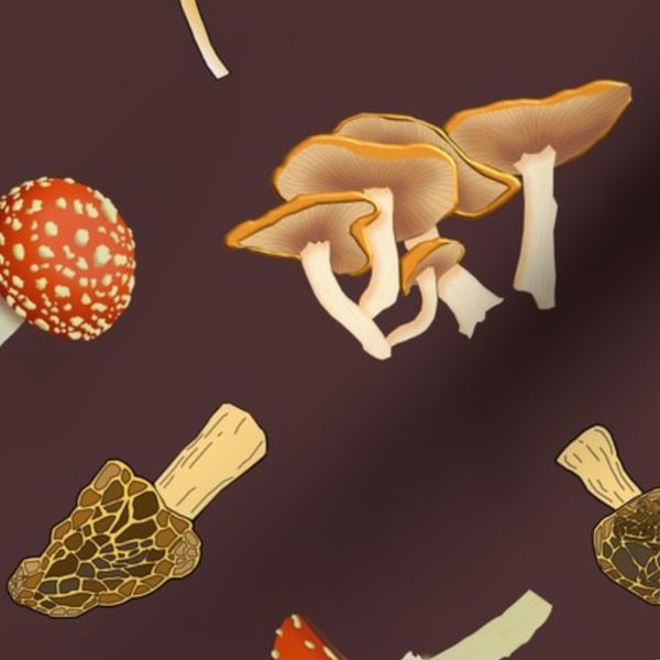 Mixed mushrooms (maroon)