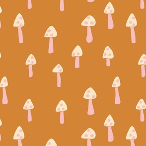 Toad Stools Pink RustBrown
