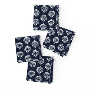 Hanna Block Print White on Indigo