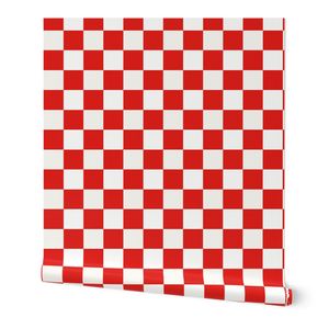 Checkerboard Valentine's Day red white