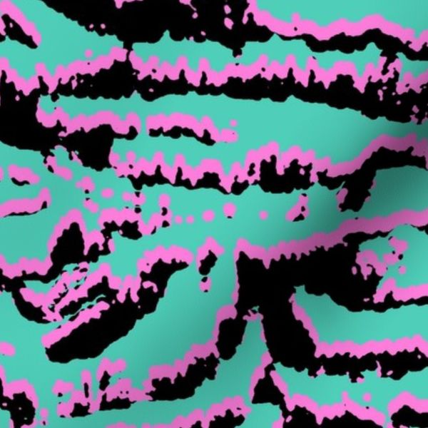 Turquose pink modern Zebra animalskin