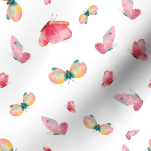 Whisper of Watercolor Butterfly Wings on white