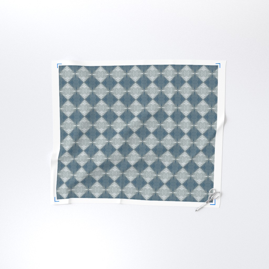 Yard of fabric with selvedge and sewing shears