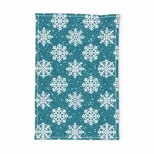 Large Winter Sparkle Snowflakes in Glittery Turquoise