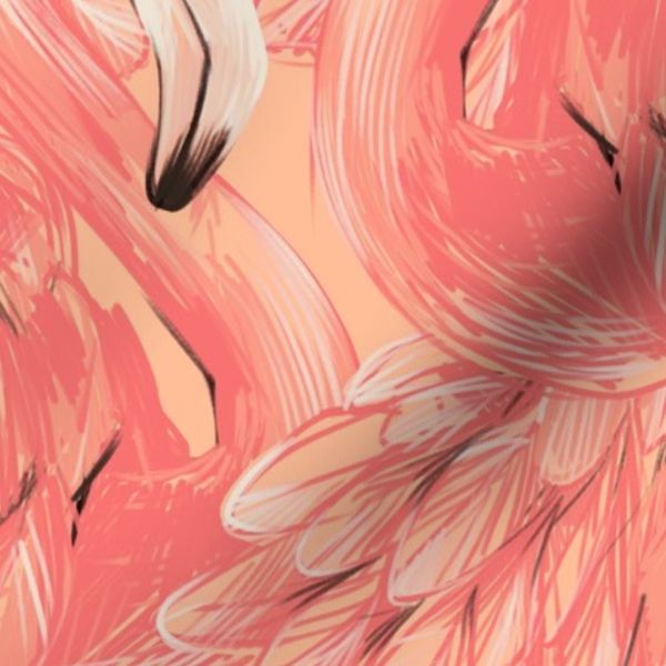 Cute pink pantone pencil flamingo
