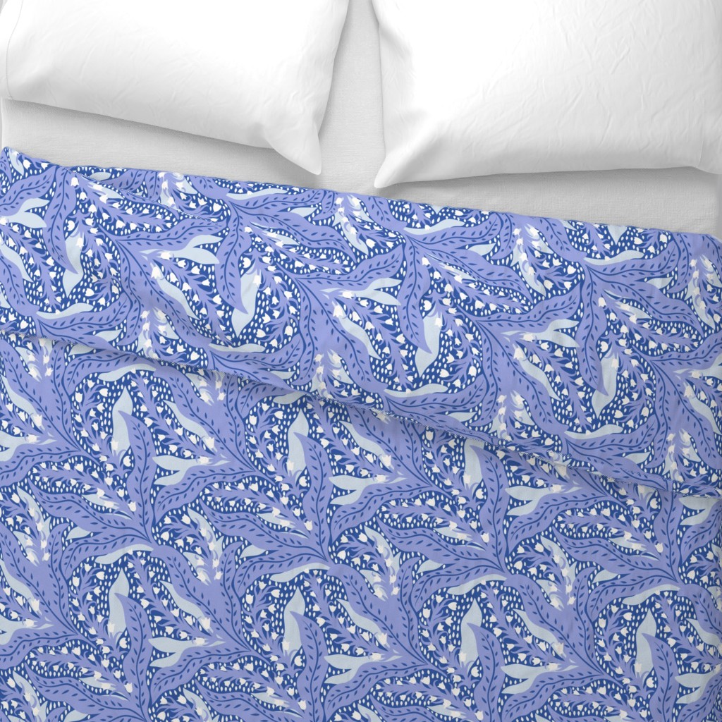 Top down Duvet Cover with a folded edge showing the design on the front and back