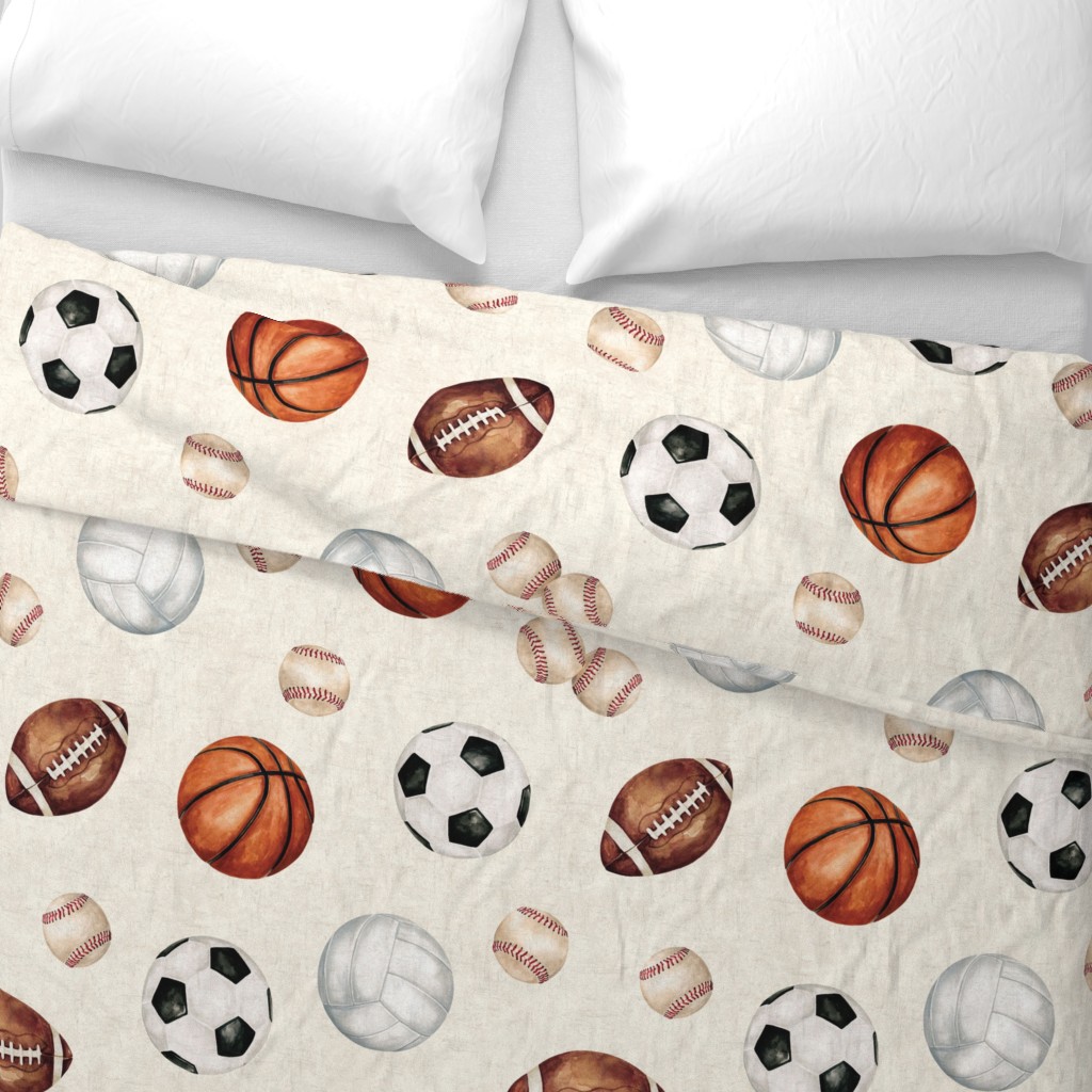Top down Duvet Cover with a folded edge showing the design on the front and back