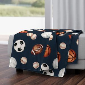 All Star Sports Toss on Textured Navy Blue 24 inch