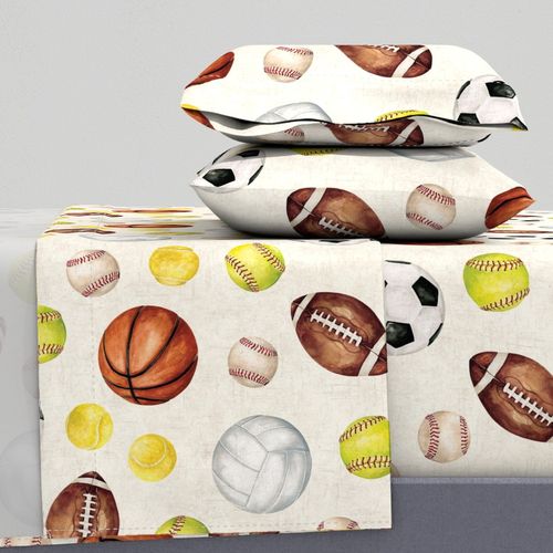 All Star Sports Toss on Textured Cream 12 inch