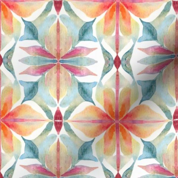 That 70's Kitchen - Vintage Watercolor Mirror Pattern