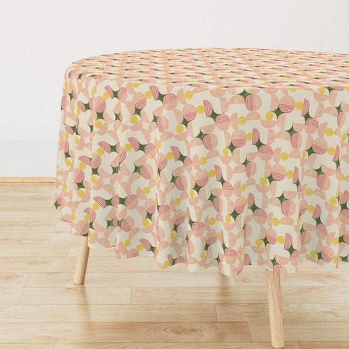 TINY Peachy round block print Pantone of the year Peach Fuzz