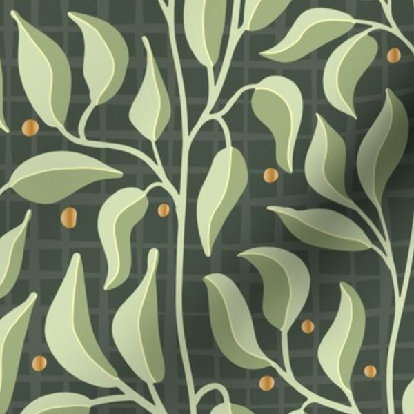M. Calming green climbing leafy vines trailing foliage climbing vines
