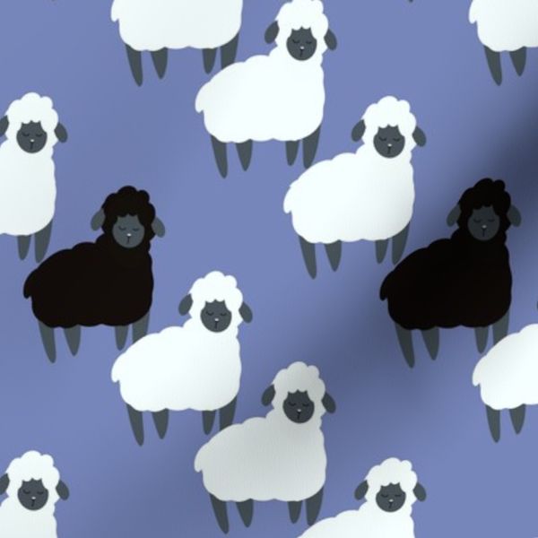 Counting Sheep - Periwinkle Blue
