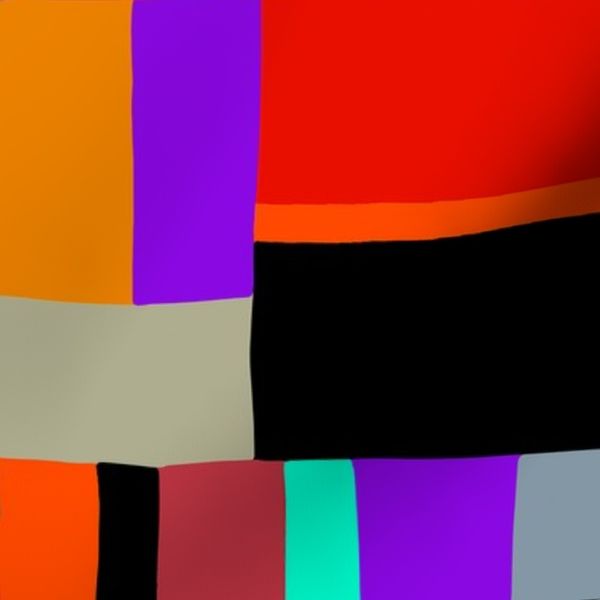 Wild Color Blocks -- Design 16420013 - Red Blue Orange Green Turquoise