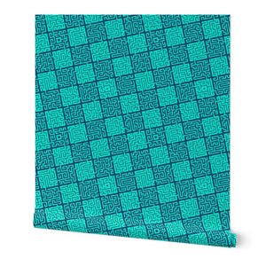 Checkerboard Maze A - turquoise
