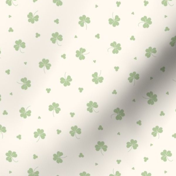 Shamrock Toss - Cream and Sage Green