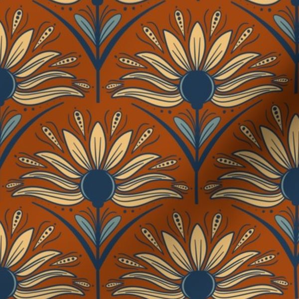 Radiant Blossom- Burnt Orange