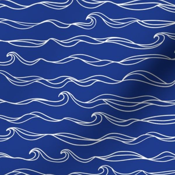 Royal Blue Ocean Waves (Smaller Scale)