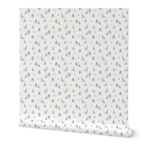 Race Day Small Cream-Cerulean Blue