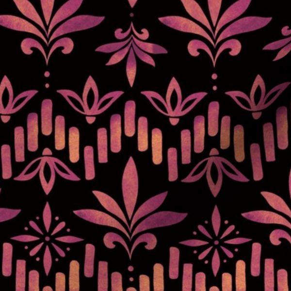 Ethnic bloom delight abstract watercolor floral motif