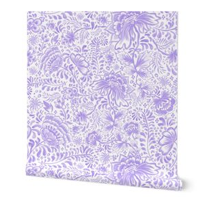 hand indian flowers monochrome delftware inspierd watercolor soft light