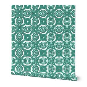 Spanish & Taino Floral Tile Mint Small
