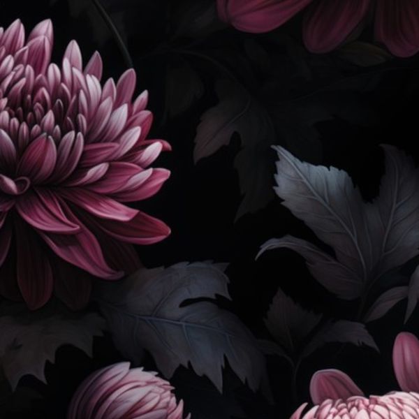 Dark purple flower dahlia dramatic dark moody vintage Opulent Floral dark