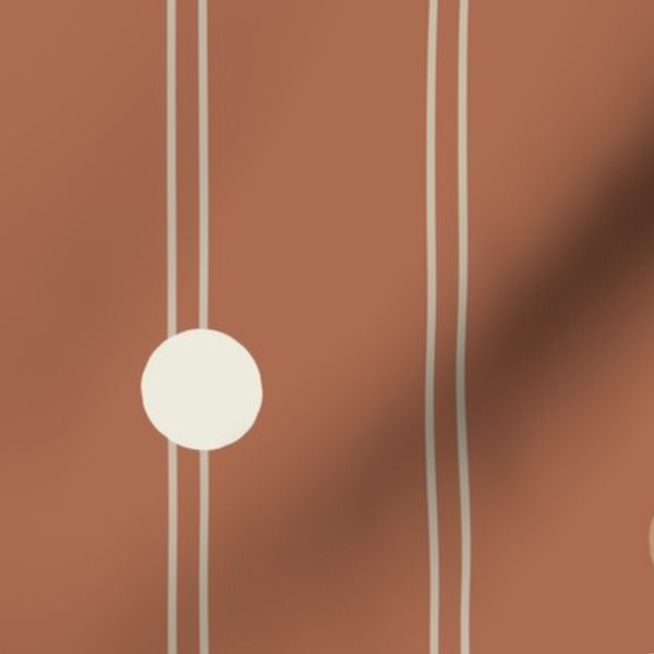 Warm Minimal - Dots and Texture Lines - Earthy Neutrals - Terracotta Brown