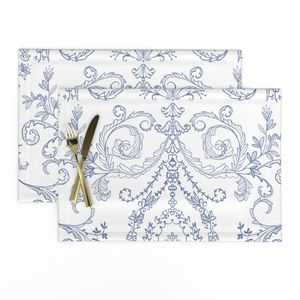 French chateau Large blue and white
