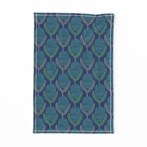 graphic bold florals dark blue green