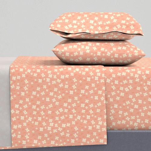 Sweet Country Garden - Ditsy Floral on Peachy Pink