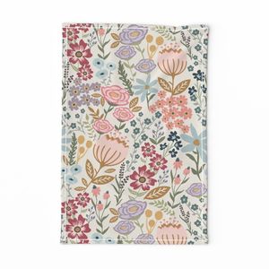 Flo's Garden Party medium scale playful floral in bright bold colours.