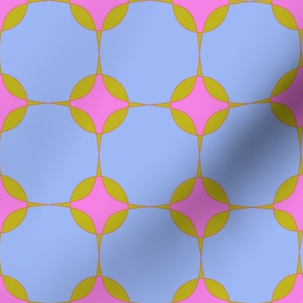 Periwinkle Purple and Pink Geometric Stars