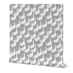 Flock Of Geese country blue