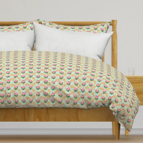 Flamingo tropical vibes (blue) - small