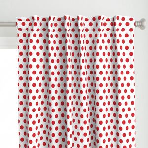 Classic Red Polka Dots in Pantone 1795C