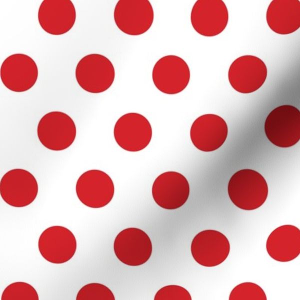 Classic Red Polka Dots in Pantone 1795C