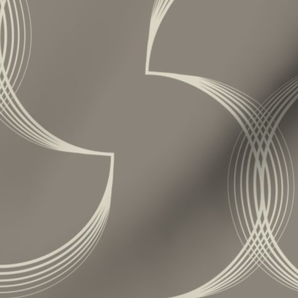 (L) Modern Geometric Monochromatic Green Wallpaper Neutral Colors