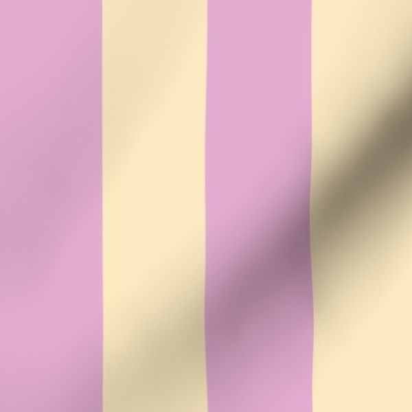Small - 2" wide Awning Stripes - Strawberry - Vanilla