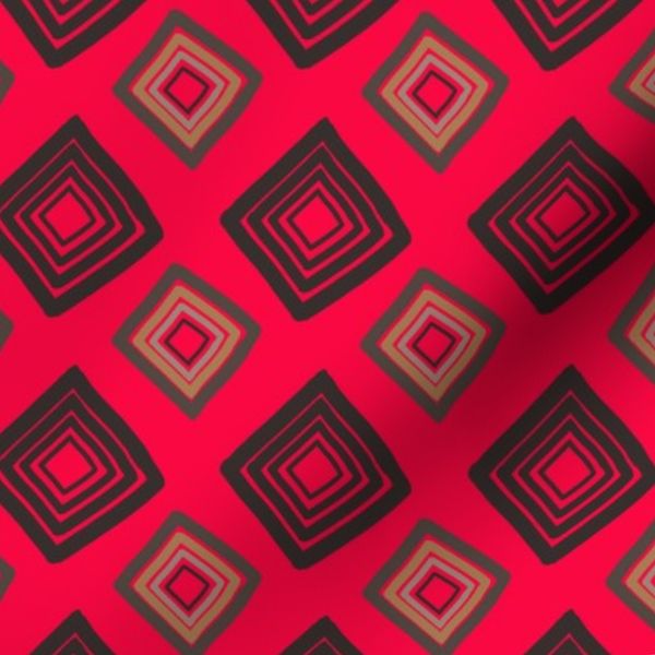 boho inspired abstract diamond shapes