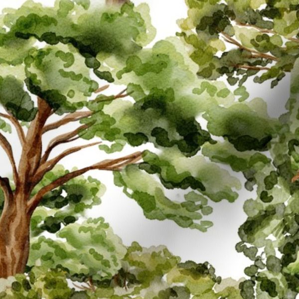 Large Captivating Watercolor Hand Painted Romantic Charming English