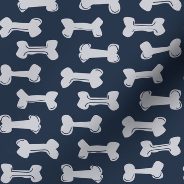 (M) Horizontal bones stripes - navy blue