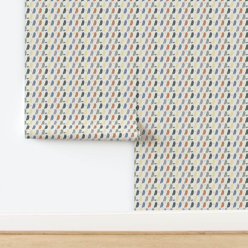 Wall with a full roll and a half roll of Peel and Stick wallpaper applied