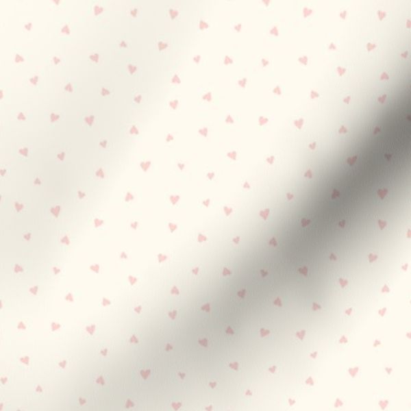 Tiny little hand drawn hearts in creamy background 4x4in