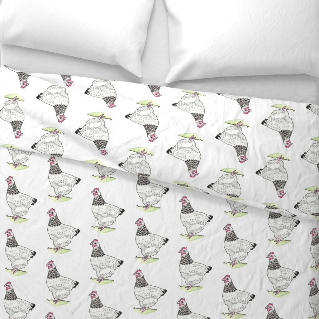 Top down Duvet Cover with a folded edge showing the design on the front and back