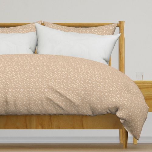 Beige wildflowers. Floral kids . Neutral monotone flowers. Nursery